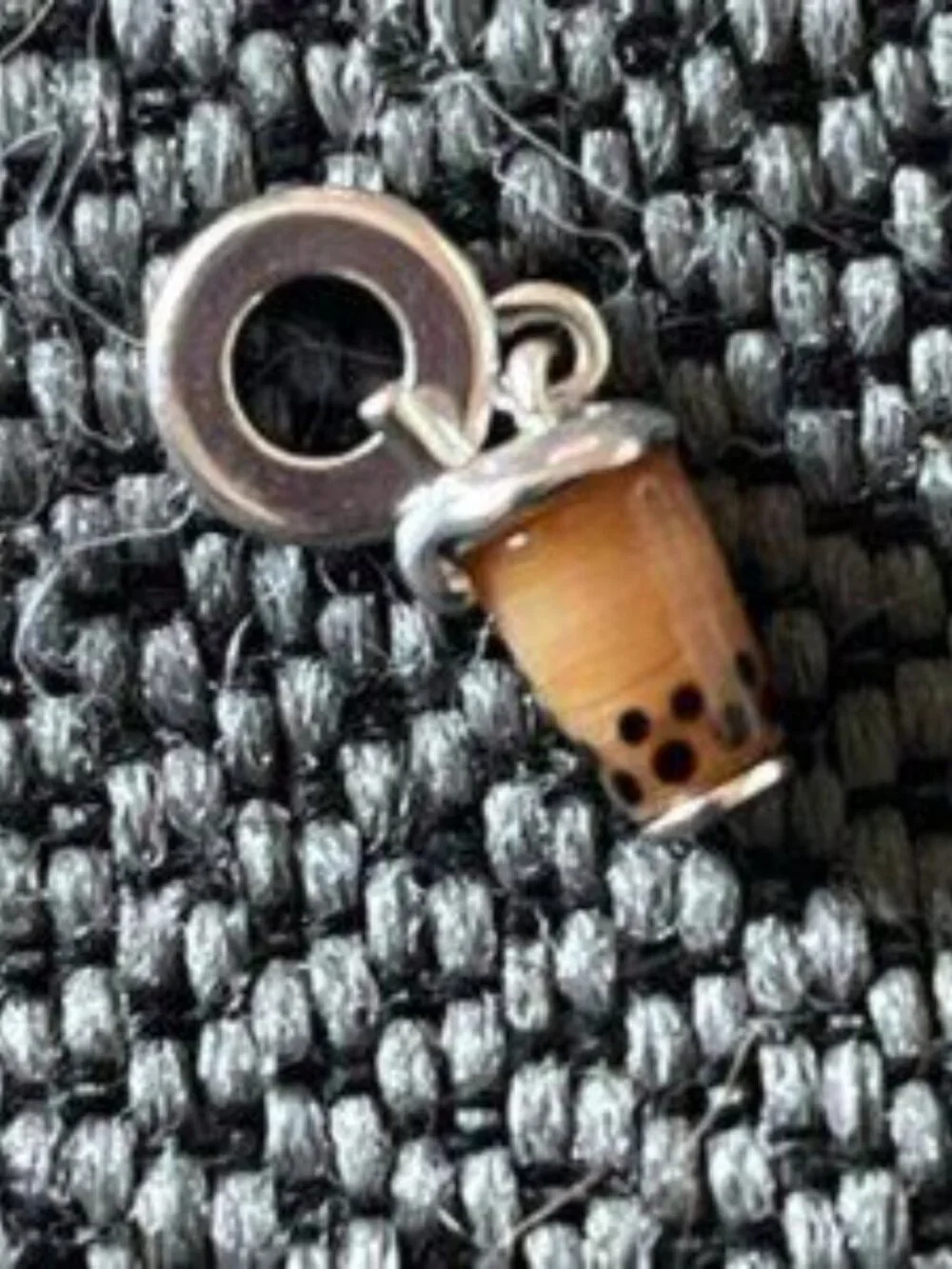 Authentic Pandora Murano Glass Bubble Tea Dangle Charm.